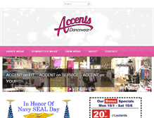 Tablet Screenshot of accentsdancewear.com